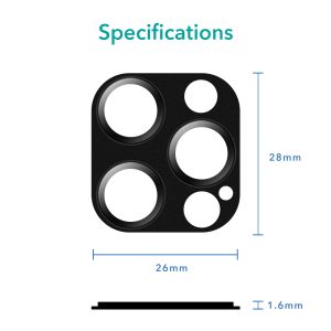 Apple iPhone 12 Pro Camera Lens HD Protector 1 PACK by ESR - Black - Image 7