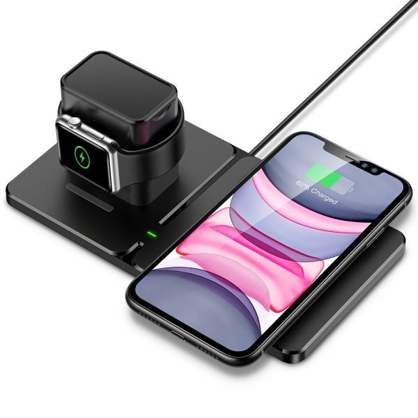 ESR 2 in 1 Wireless Charging Station [Detachable Smartwatch Charging Stand] [15W Qi Fast Charger] Dual Wireless Charging Station Compatible with iPhone 12 - Image 5