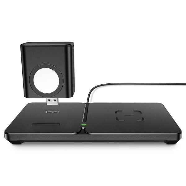 ESR 2 in 1 Wireless Charging Station [Detachable Smartwatch Charging Stand] [15W Qi Fast Charger] Dual Wireless Charging Station Compatible with iPhone 12 - Image 2