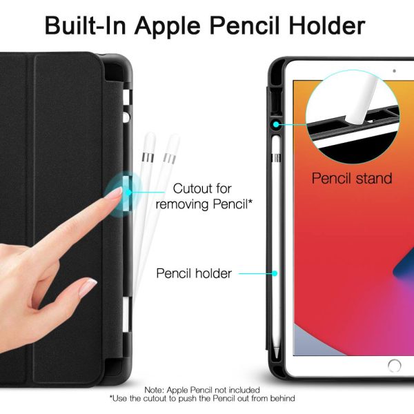 iPad 9th Gen 2021 Rebound Pencil Case with Pencil Holder also for iPad 8th Gen / iPad 7th Gen 2019 - Black - Image 10