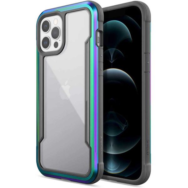 12promax-irdiscent-square iPhone 12 Pro Max Raptic Shield Shock Absorbing Protection, Durable Aluminum Frame, 10ft Drop Tested - Iridiscent - Image 1