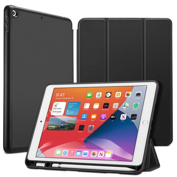 iPad 9th Gen 2021 Rebound Pencil Case with Pencil Holder also for iPad 8th Gen / iPad 7th Gen 2019 - Black - Image 7