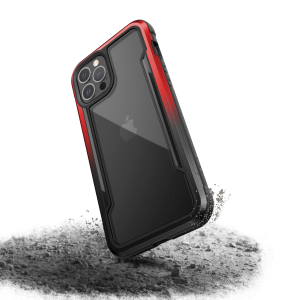 iPhone 12 Pro Max Raptic Shield Shock Absorbing Protection, Durable Aluminum Frame, 10ft Drop Tested - Black Red Gradient - Image 8