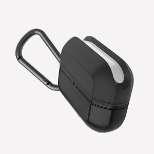 Raptic Journey Series, Apple AirPods Pro Case - Soft Silicone and Scratch Resistant TPU Protective Case - Black - Image 5