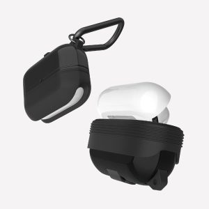 Raptic Journey Series, Apple AirPods Pro Case - Soft Silicone and Scratch Resistant TPU Protective Case - Black - Image 4