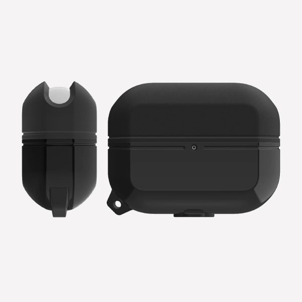 Raptic Journey Series, Apple AirPods Pro Case - Soft Silicone and Scratch Resistant TPU Protective Case - Black - Image 3