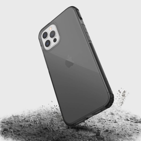 iPhone 12 Pro Max Raptic Clear Case upto 6 feet drop protection on Concrete - Smoke - Image 5