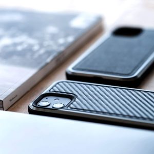 iPhone 12 Pro Max Raptic Lux Strong Durable Thin Cover, Impact Resistant Rubber, Wireless Charging Compatible - Black Carbon Fiber - Image 3