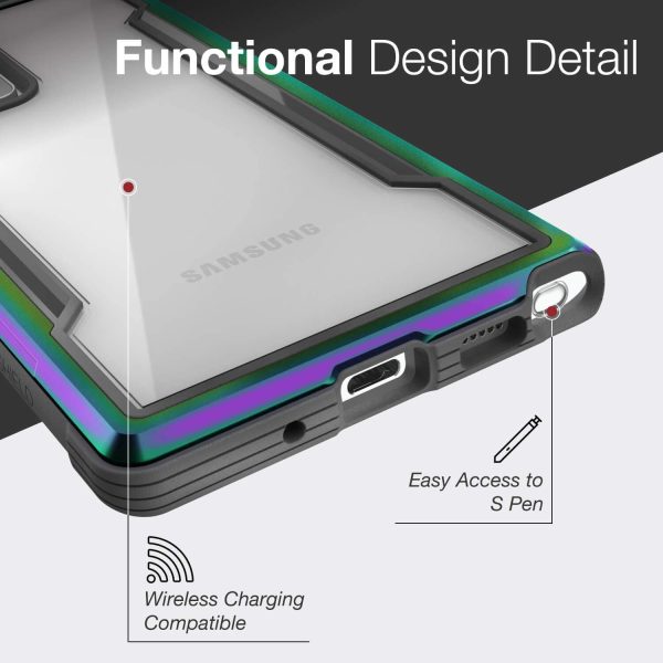 Galaxy Note 20 Ultra Raptic Shield Shock Absorbing Protection, Durable Aluminum Frame, 10ft Drop Tested - Iridiscent - Image 2