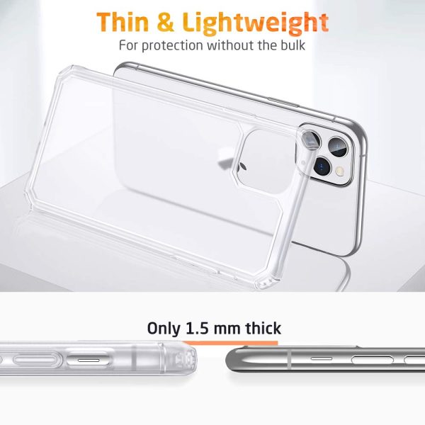 Apple iPhone 11 Pro Max Cloud Armor Matte Finish Rugged TPU Case - Matte Clear - Image 2