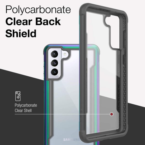 Galaxy S21 Plus Raptic Shield Shock Absorbing Protection, Durable Aluminum Frame, 10ft Drop Tested - Iridiscent - Image 2