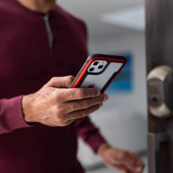 iPhone 12 / iPhone 12 Pro Raptic Shield Shock Absorbing Protection, Durable Aluminum Frame, 10ft Drop Tested - Red - Image 5