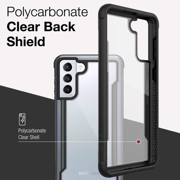 Galaxy S21 Plus Raptic Shield Shock Absorbing Protection, Durable Aluminum Frame, 10ft Drop Tested - Black - Image 3