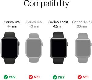 Raptic Classic Band made with Real Stainless Steel for Apple Watch Models 6/SE/5/4/3/2/1 44 mm / 42 mm - Black - Image 4