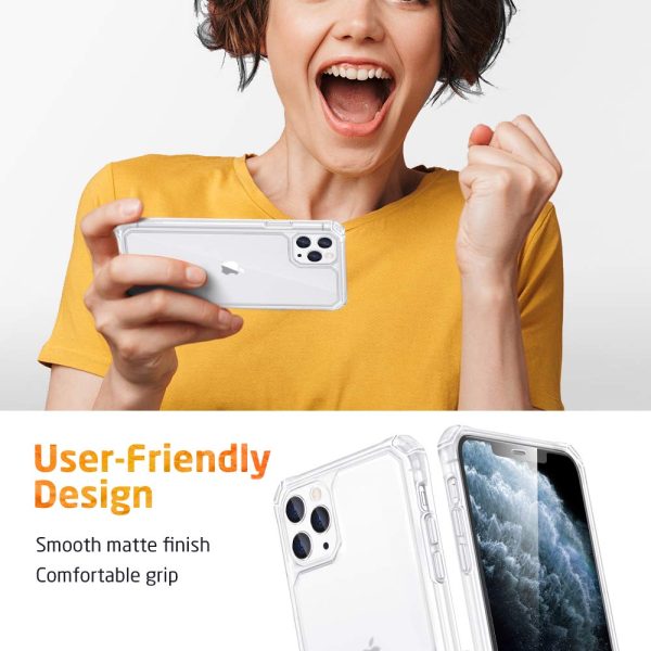 Apple iPhone 11 Pro Max Cloud Armor Matte Finish Rugged TPU Case - Matte Clear - Image 7