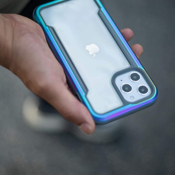 61s+Dv5YmTL._AC_SL1500_ iPhone 12 Pro Max Raptic Shield Shock Absorbing Protection, Durable Aluminum Frame, 10ft Drop Tested - Iridiscent - Image 2