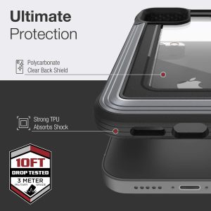 iPhone 12 Pro Max Raptic Shield Wallet Case Drop Protective iPhone Case + Removable Minimalist Metal RFID Blocking Credit Card Holder with Cash Strap - Black - Image 7