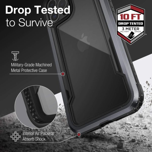 iPhone 12 / iPhone 12 Pro Raptic Shield Shock Absorbing Protection, Durable Aluminum Frame, 10ft Drop Tested - Black - Image 7