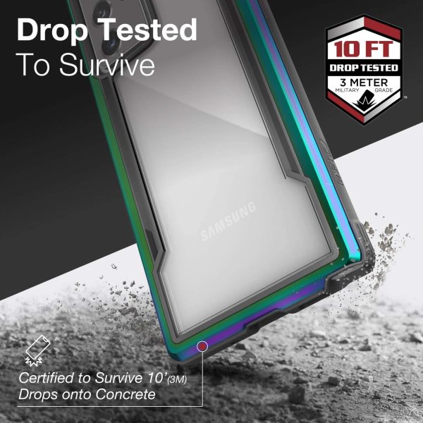 Galaxy Note 20 Ultra Raptic Shield Shock Absorbing Protection, Durable Aluminum Frame, 10ft Drop Tested - Iridiscent - Image 3