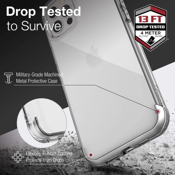 iPhone 12 Pro Max Raptic Air Scratch Resistant, Aluminum Metal Bumper, Wireless Charging, 13ft Drop Protection - Clear - Image 2
