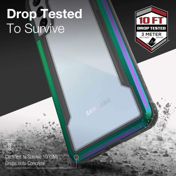 Galaxy S21 Plus Raptic Shield Shock Absorbing Protection, Durable Aluminum Frame, 10ft Drop Tested - Iridiscent - Image 3