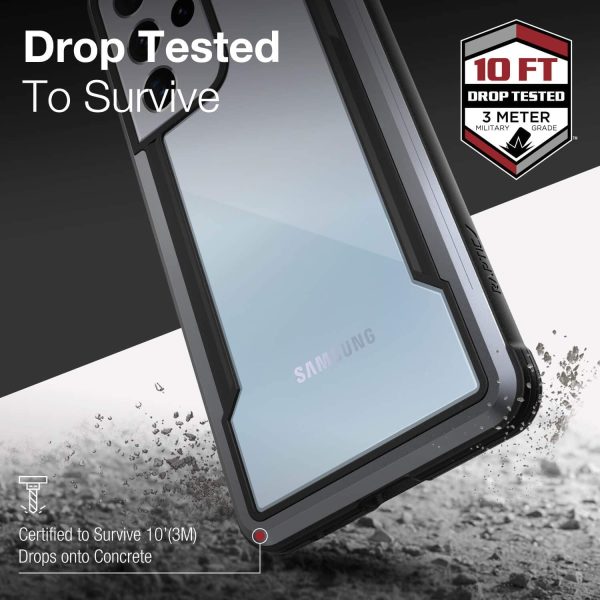 Galaxy S21 Ultra Raptic Shield Shock Absorbing Protection, Durable Aluminum Frame, 10ft Drop Tested - Black - Image 6