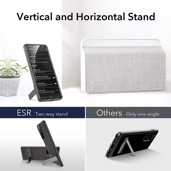 Galaxy S21 Ultra Air Shield Boost Back Case with Kickstand by ESR – Transcluent Black - Image 9