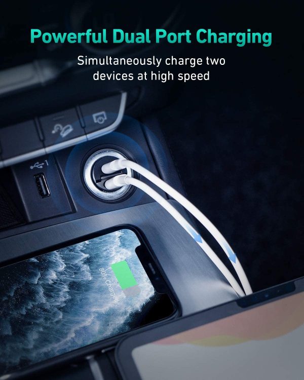 71kxmH4cFkL._AC_SL1500_ Aukey 30W USB C PD Flush Fit Car Charger with PPS Support - CC-A4 - Image 5