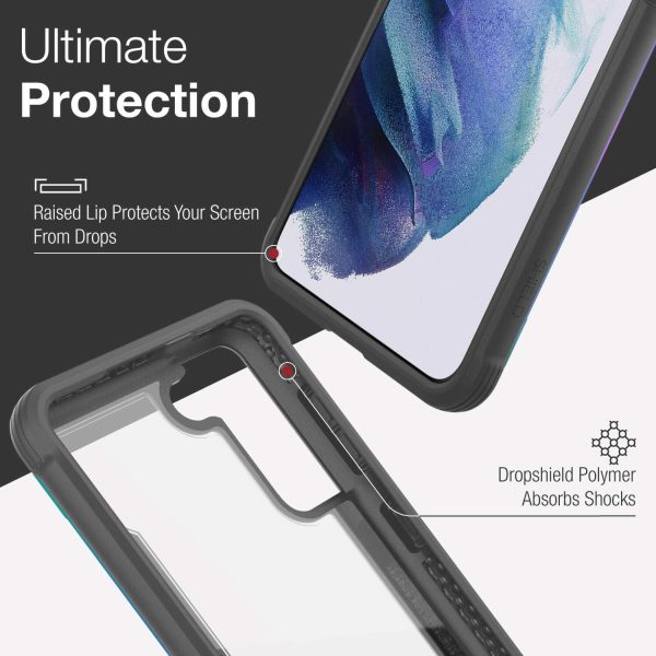 Galaxy S21 Plus Raptic Shield Shock Absorbing Protection, Durable Aluminum Frame, 10ft Drop Tested - Iridiscent - Image 4