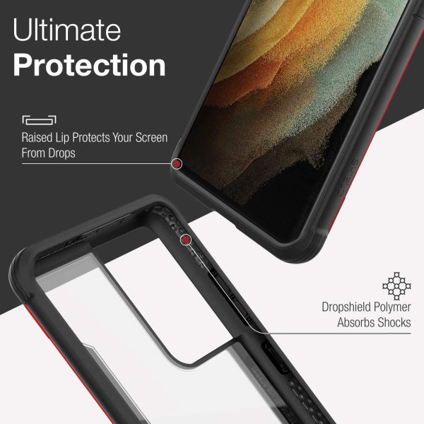 Galaxy S21 Ultra Raptic Shield Shock Absorbing Protection, Durable Aluminum Frame, 10ft Drop Tested - Black - Image 2