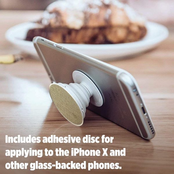 PopGrip Premium by Popsockets - Top + Base - Saffiano Gold - Image 5