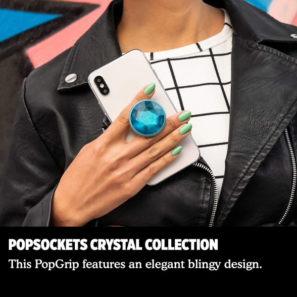 91IufAV6CGL._AC_SL1500_ PopGrip Premium by Popsockets - Top + Base - Disco Crystal Blue - Image 4