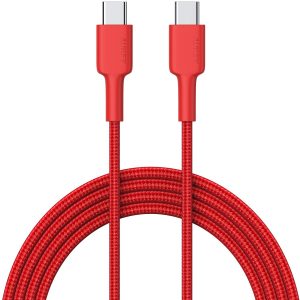 Aukey Impulse Braided USB-C to C Cable -6.6ft- CB-CD19 - Red