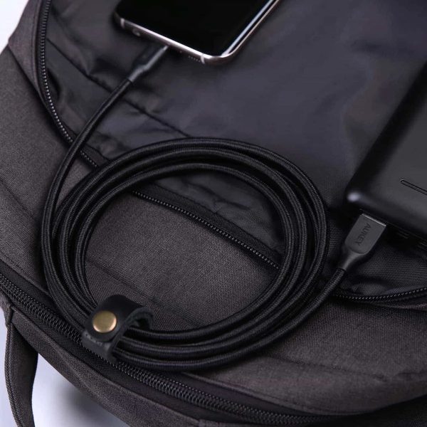 CB-AC2-7_1200x AUKEY USB C Cable 6ft Braided USB 3.0 Type C Cable Fast Charge - Black - CB-AC2 - Image 5