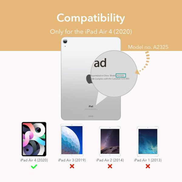 iPad Air 5 2022 /iPad Air 4 2020 Ascend Trifold Hard Smart Case by ESR - Khaki - Image 7