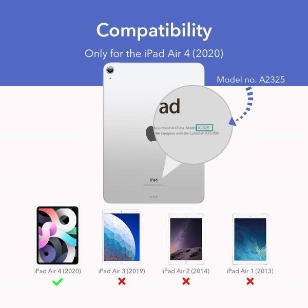 iPad Air 5 2022 /iPad Air 4 2020 Ascend Trifold Hard Smart Case by ESR - Navy Blue - Image 9