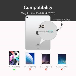 iPad Air 5 2022 /iPad Air 4 2020 Ascend Trifold Hard Smart Case by ESR - Black - Image 5