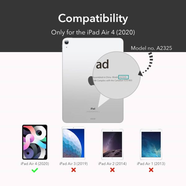 iPad Air 5 2022 /iPad Air 4 2020 Ascend Trifold Hard Smart Case by ESR - Black - Image 5