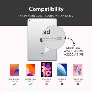iPad 9th Gen 2021 Ascend Trifold Hard Smart Case by ESR - Black also for iPad 8th Gen / iPad 7th Gen 2019 - Image 8