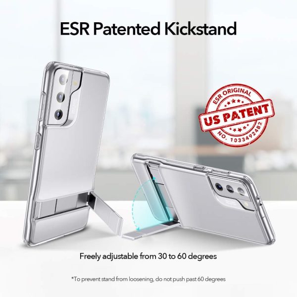 Galaxy S21 Plus Air Shield Boost Back Case with Kickstand by ESR – Crystal Clear - Image 10