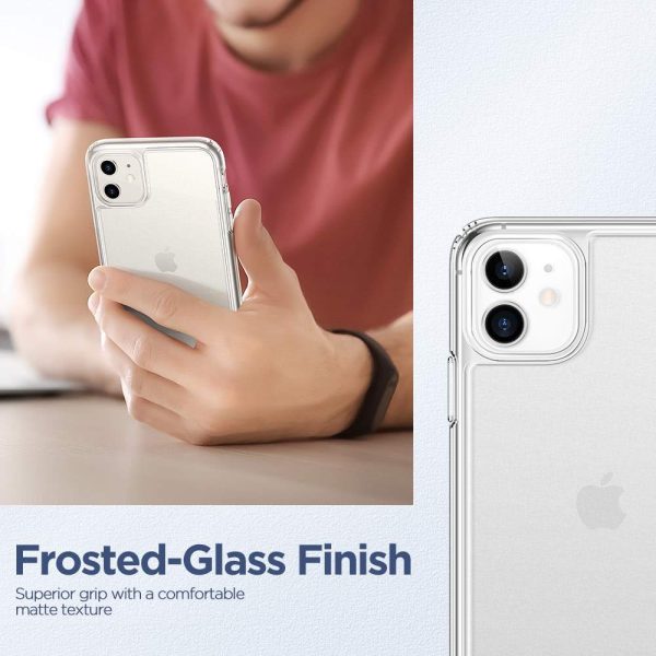 Apple iPhone 11 Matte Tempered Glass Hybrid Glass Back Case with Matte Finish - Clear - Image 13