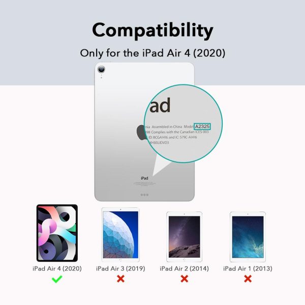 iPad Air 5 2022 /iPad Air 4 2020 Rebound Pencil Case Convenient Pencil Holder & Soft Flexible TPU Back Cover - Navy Blue - Image 11