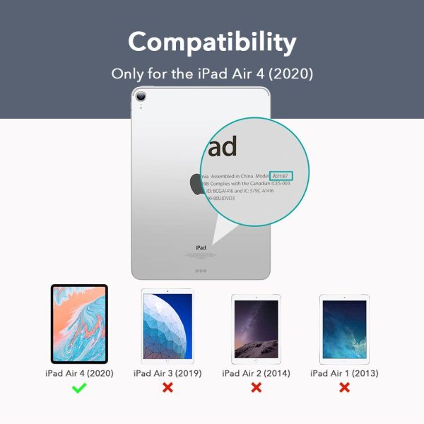 iPad Air 5 2022 /iPad Air 4 2020 Urban Premium Folio Case Book Cover Design, Multi-Angle Stand - Black - Image 8