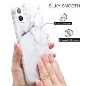 Apple iPhone 11 Pro Max Marble Slim Soft Flexible TPU Case - White - Image 7