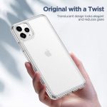 Apple iPhone 11 Pro Max Matte Tempered Glass Hybrid Glass Back Case with Matte Finish - Clear - Image 6