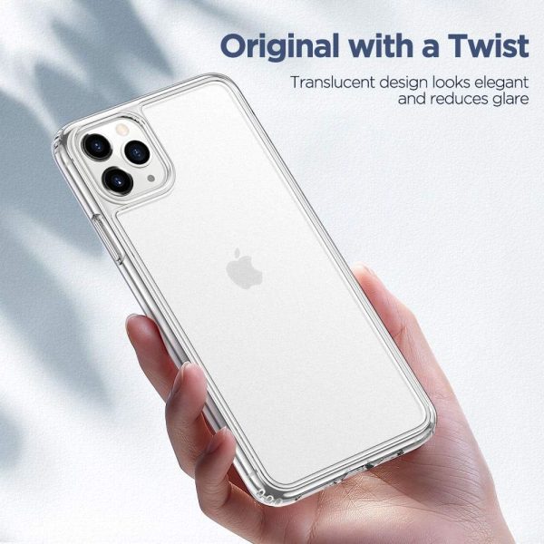 Apple iPhone 11 Pro Max Matte Tempered Glass Hybrid Glass Back Case with Matte Finish - Clear - Image 6