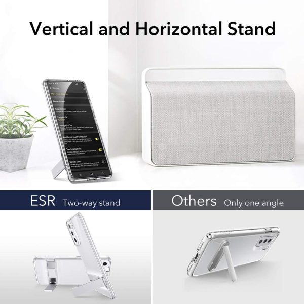 Galaxy S21 Air Shield Boost Back Case with Kickstand by ESR – Crystal Clear - Image 3