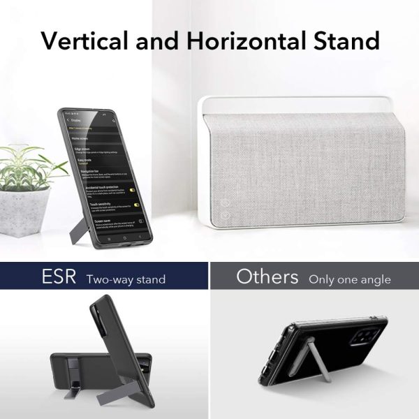 Galaxy S21 Plus Air Shield Boost Back Case with Kickstand by ESR – Crystal Black - Image 10