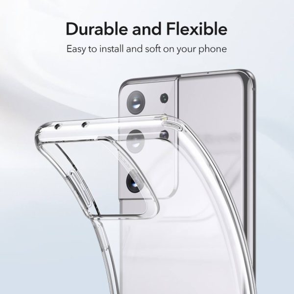 KF3 Galaxy S21 Ultra Project Zero Silicon Back Case by ESR – Crystal Clear - Image 9