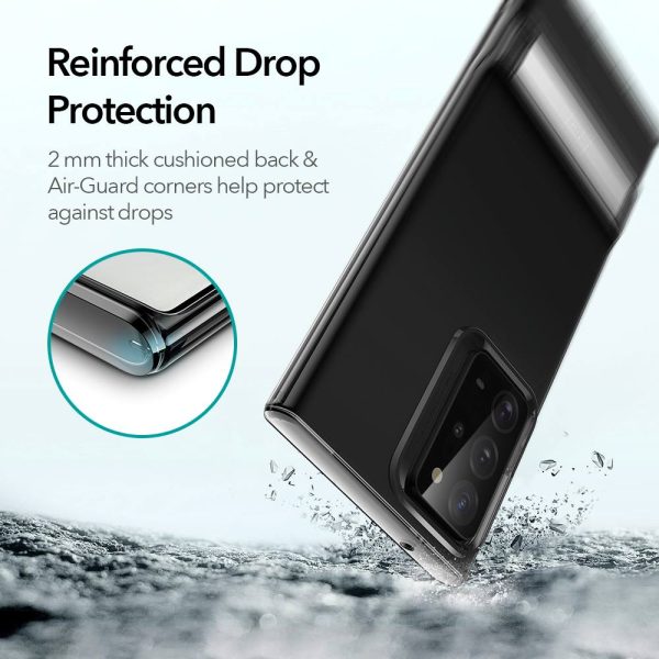 Galaxy Note 20 Ultra Air Shield Boost Back Case with Kickstand – Clear Black - Image 8